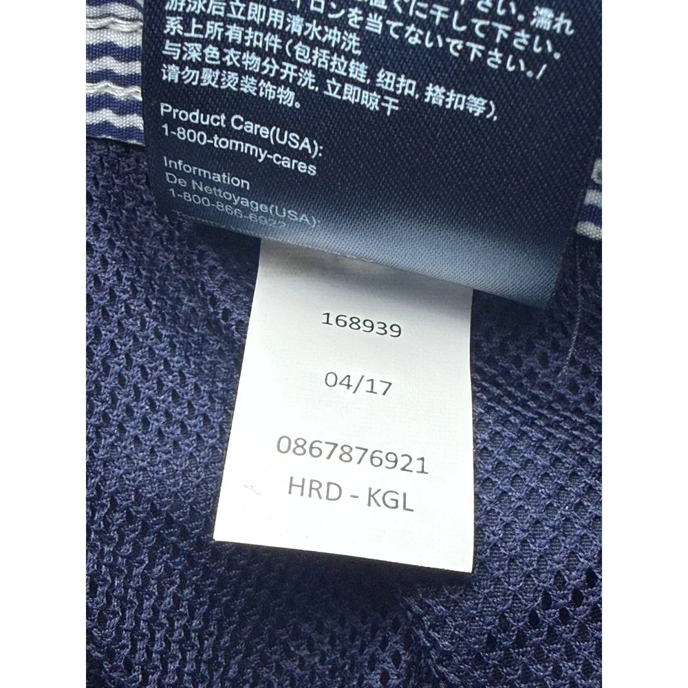 Tommy Hilfiger Swim Trunks Men XXL Navy Blue Mesh Lined Drawstring NWT